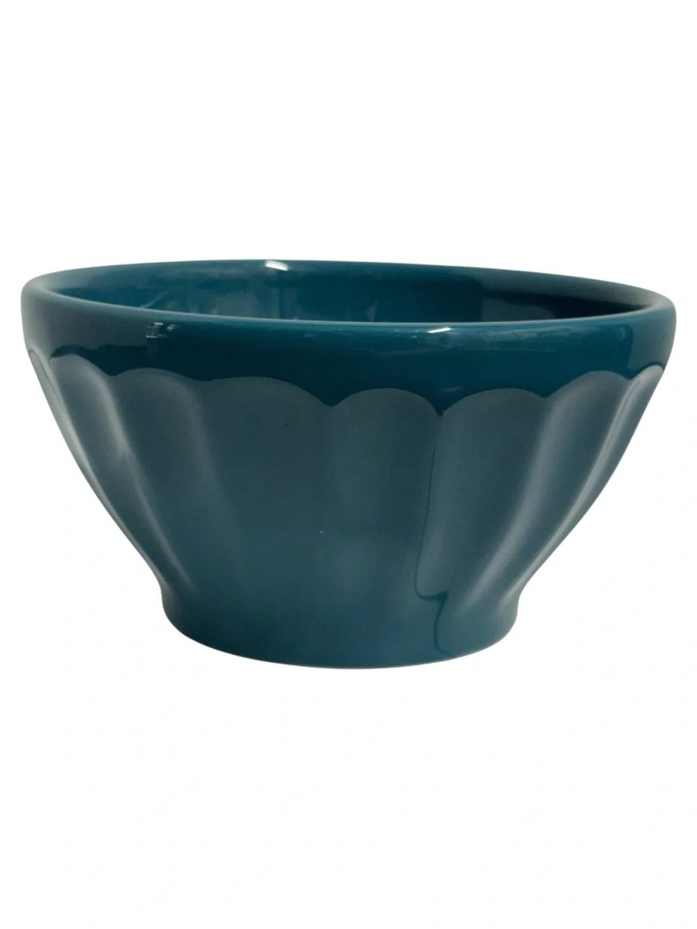 Anthropologie Dark Teal Ceramic Latte Cereal Bowl
